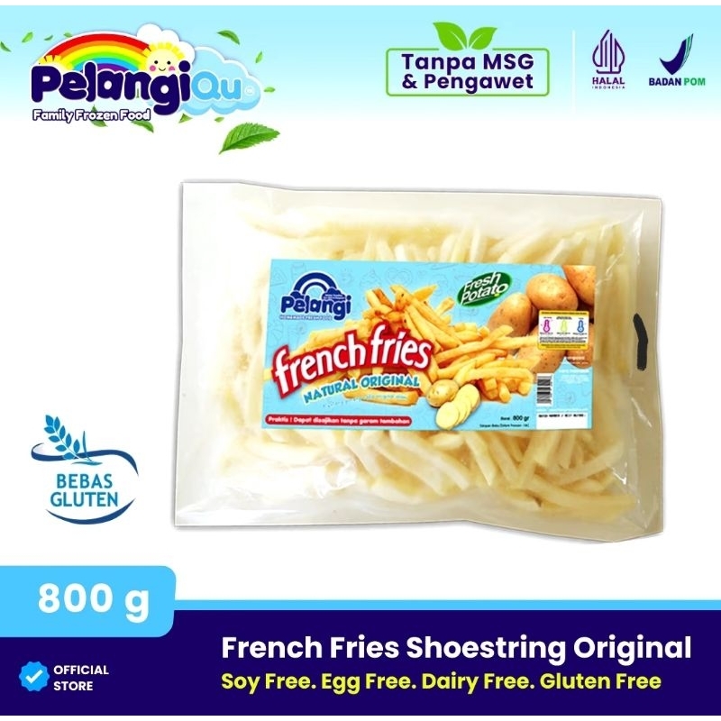 

FRENCH FRIES PELANGI ANAK FROZEN FOOD NATURAL TANPA MSG DAN PENGAWET (ORIGINAL, GARLIC)