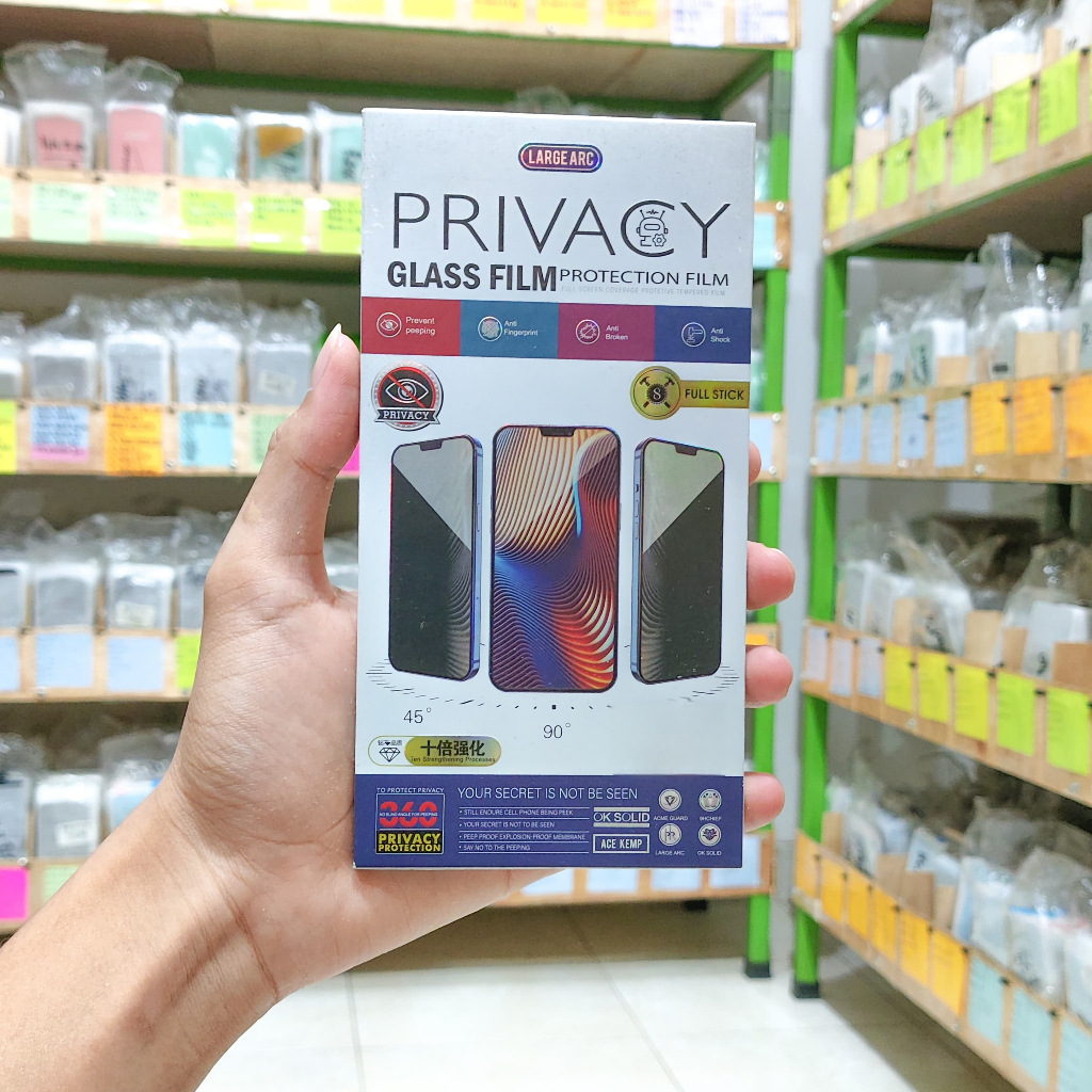 (Takin) Tempered Glass Anti Spy Iphone XR 7/8 Plus 11 Pro Max 12 Pro Max 13 Pro Max Anti Gores Full 