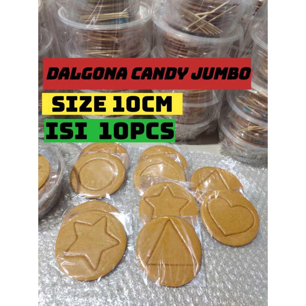 

Dalgona Candy JUMBO 10cm 1pak isi 10pcs