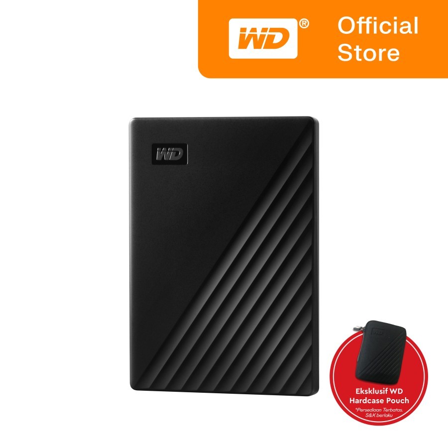 WD My Passport  2TB - HDD Hardisk Eksternal 2.5 inch - Hitam, 2 tb