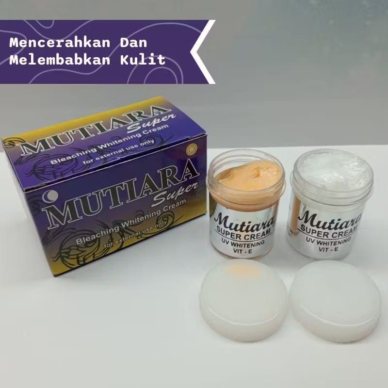 [12pc] cream mutiara box ungu original