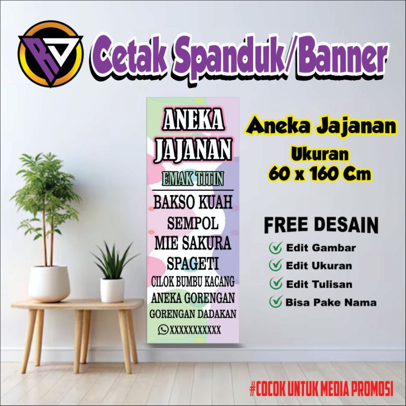 Spanduk Banner Aneka Jajanan