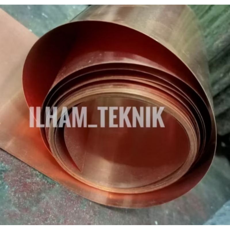 plat tembaga lembaran 2mm x 80 mm x 500mm