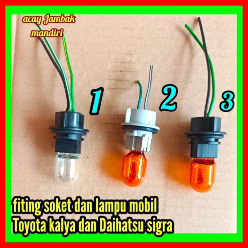 fiting soket lampu belakang mobil Toyota kalya Sigra
