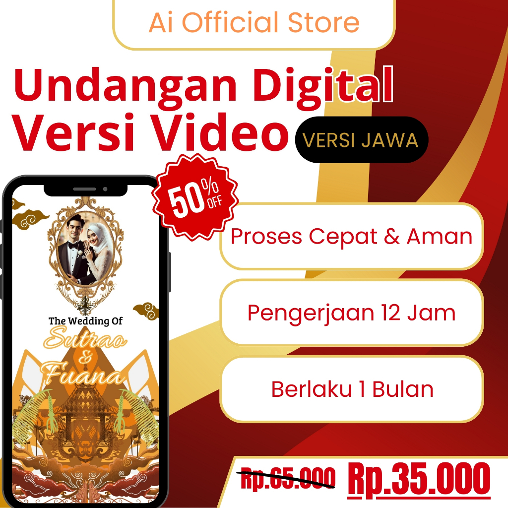Undangan Digital Video Tema Jawa Exclusive - Undangan Digital Online Jawa