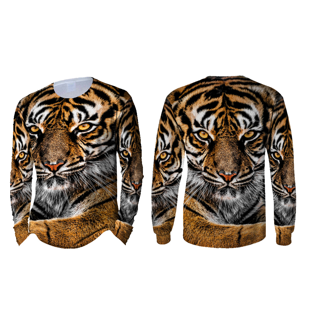 Kaos Harimau Lengan Panjang | Baju Harimau | Kaos Jerset pria motif macan