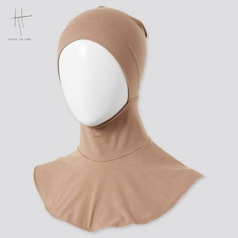 Uniqlo Airsm Hana Tajima Inner Hijab / Ciput Ninja / Dalaman Kerudung - Beige (PRELOVED)