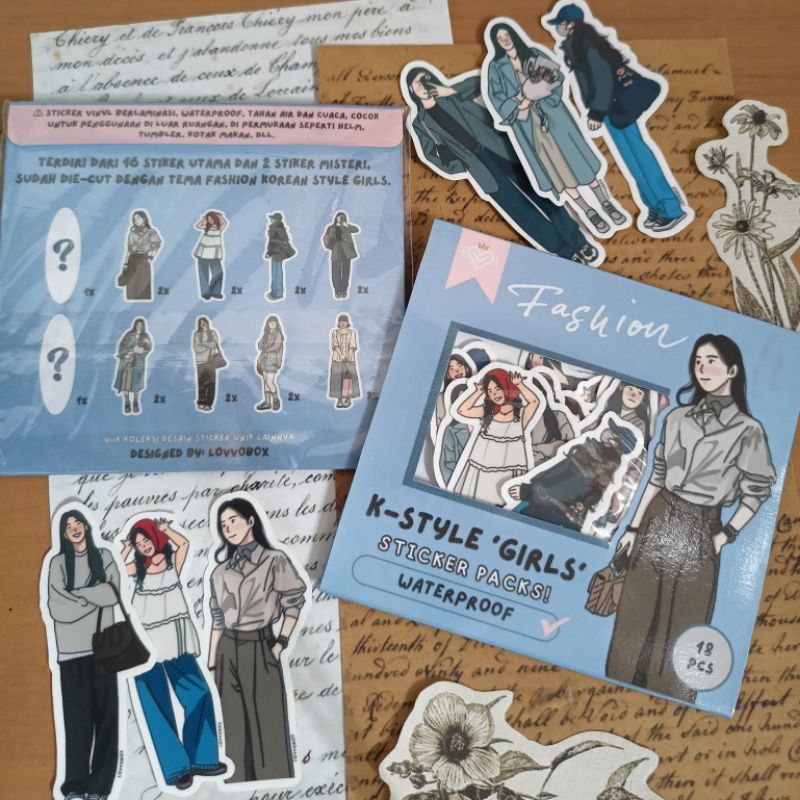 

18PCS Sticker Packs K-style 'Girls' - Waterproof - Sticker Anti Air - Handcrafted - Sticker Aesthetic - Stiker Fashion