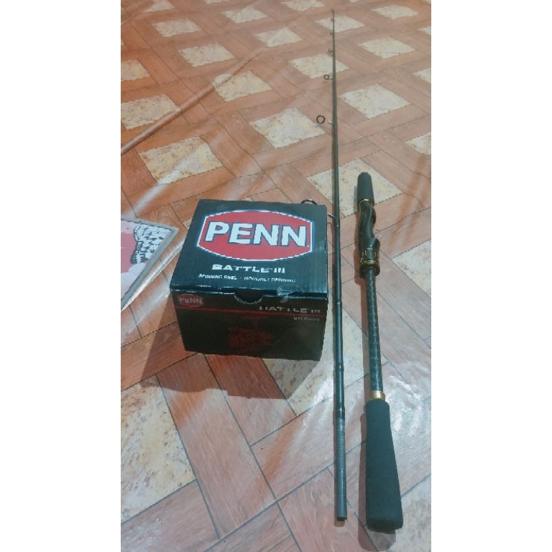 Sepaket Reel Penn battle size 4000 + joran oxigen Pe 2-4