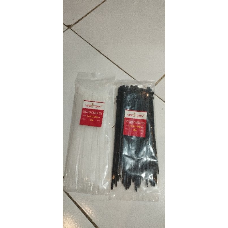 

Kabel Tis|Kabel Ties Size: 5x(3.6)x200mm 100pcs - Kabel Ties Panjang 20cm