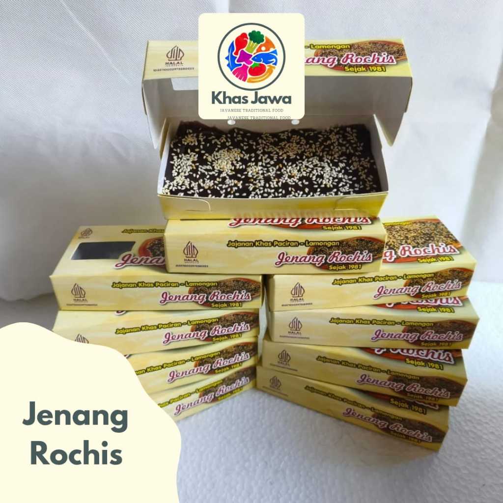 

Jenang Ketan Hitam Wijen / Dodol Ketan Hitam Wijen / Jenang Rochis Box Kecil
