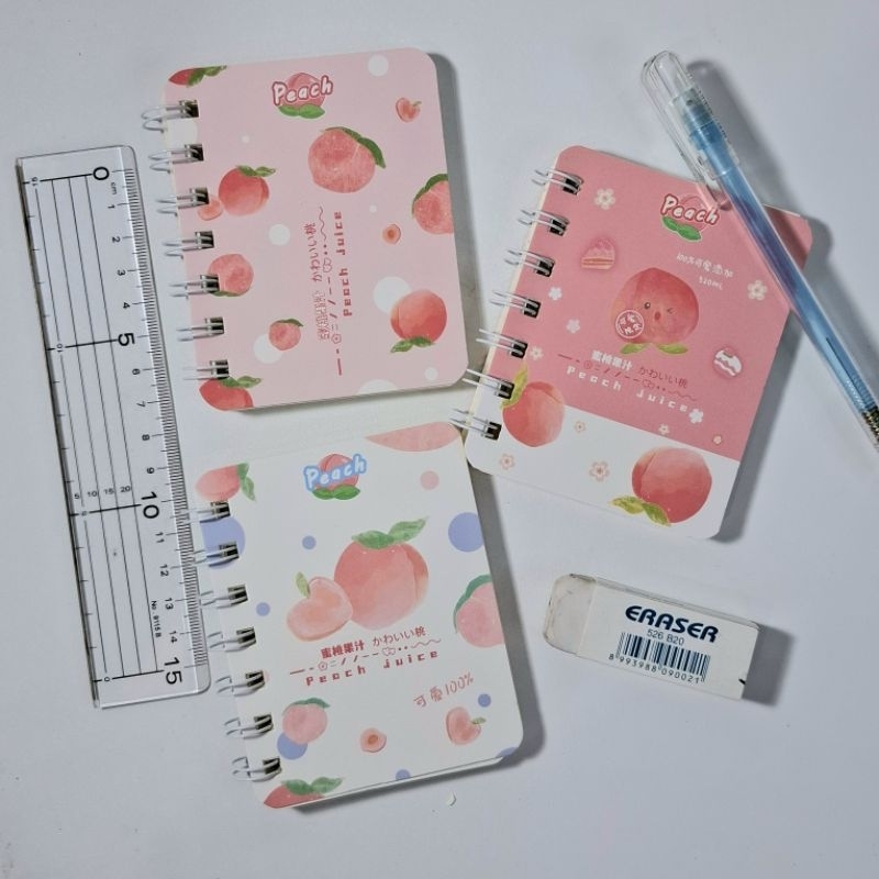 

Notebook Spiral Mini A7 Peach Series | Buku Catatan Aesthetic Lucu Pastel