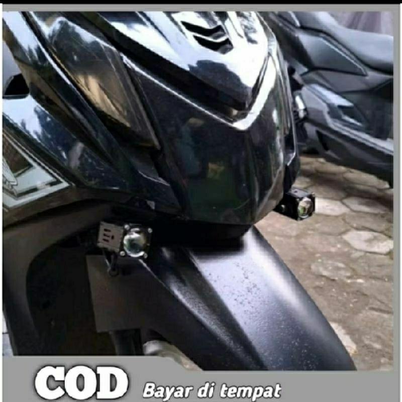 Breket Lampu Tembak di Kolong Motor Beat FI Breket Foglamp lampu tembak