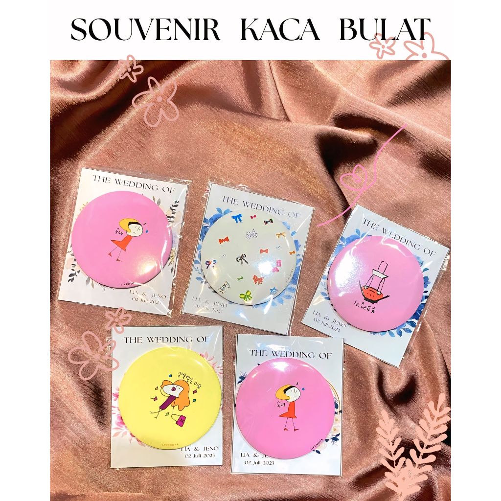 SOUVENIR PERNIKAHAN KACA BULAT // SOUVENIR KACA MINI GIFT // MINI GIFT KACA BULAT // SOUVENIR ANTIME