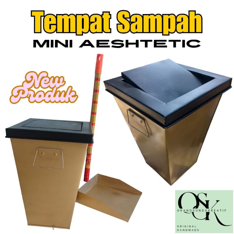 tempat sampah mini aesthetic / tempat sampah stainless / tempat sampah aesthetic / tempat sampah min