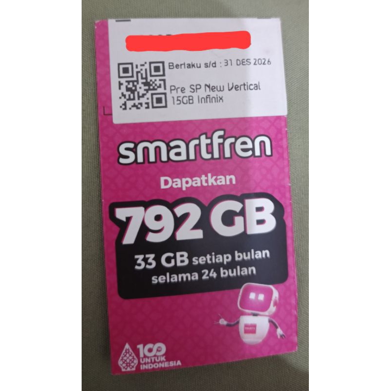 Kartu Perdana Smartfren 792GB