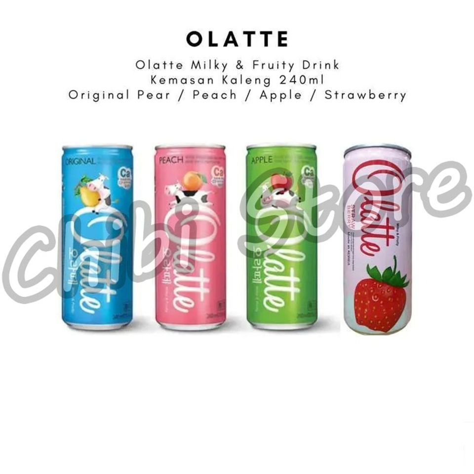 

Olatte Milky & Fruity Drink Korea - Olatte Korean Milk Drink Apple Original Pear Peach Strawberry Flavor - Minuman Rasa Susu dan Buah 240ml