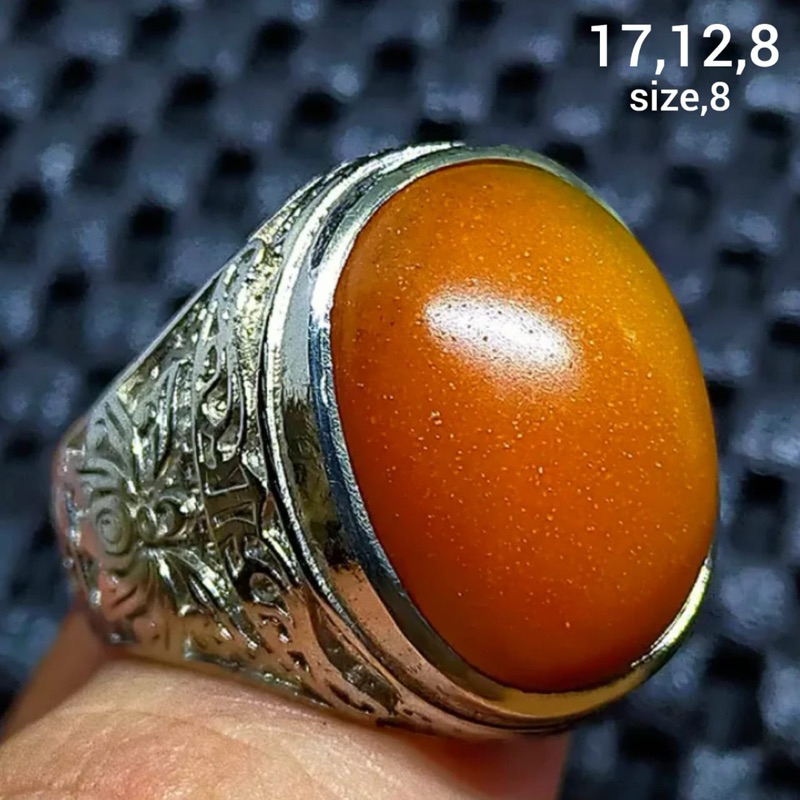 Cincin batu akik asli pospor antik top hq natural (asli alam)