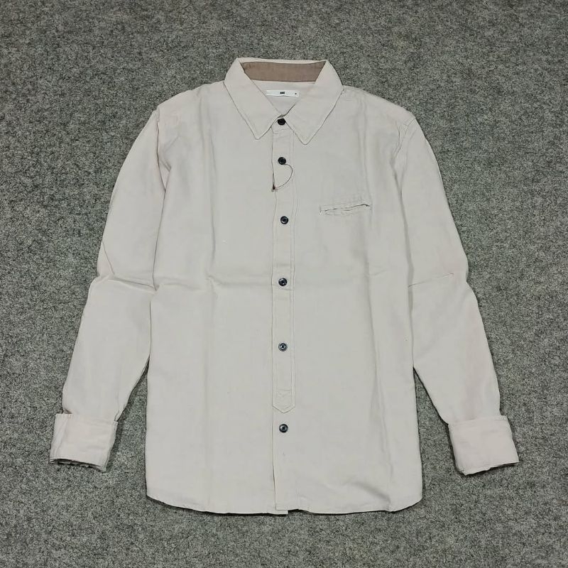 kemeja polos pria lengan panjang HARE size M second