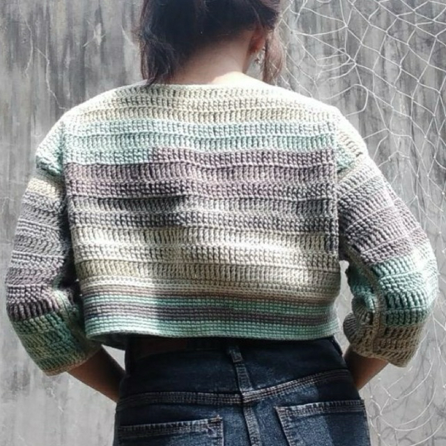 Ara's Crochet Off-Shoulder Top Cardigan | Baju Kardigan Rajut Bahu Terbuka | Handmade