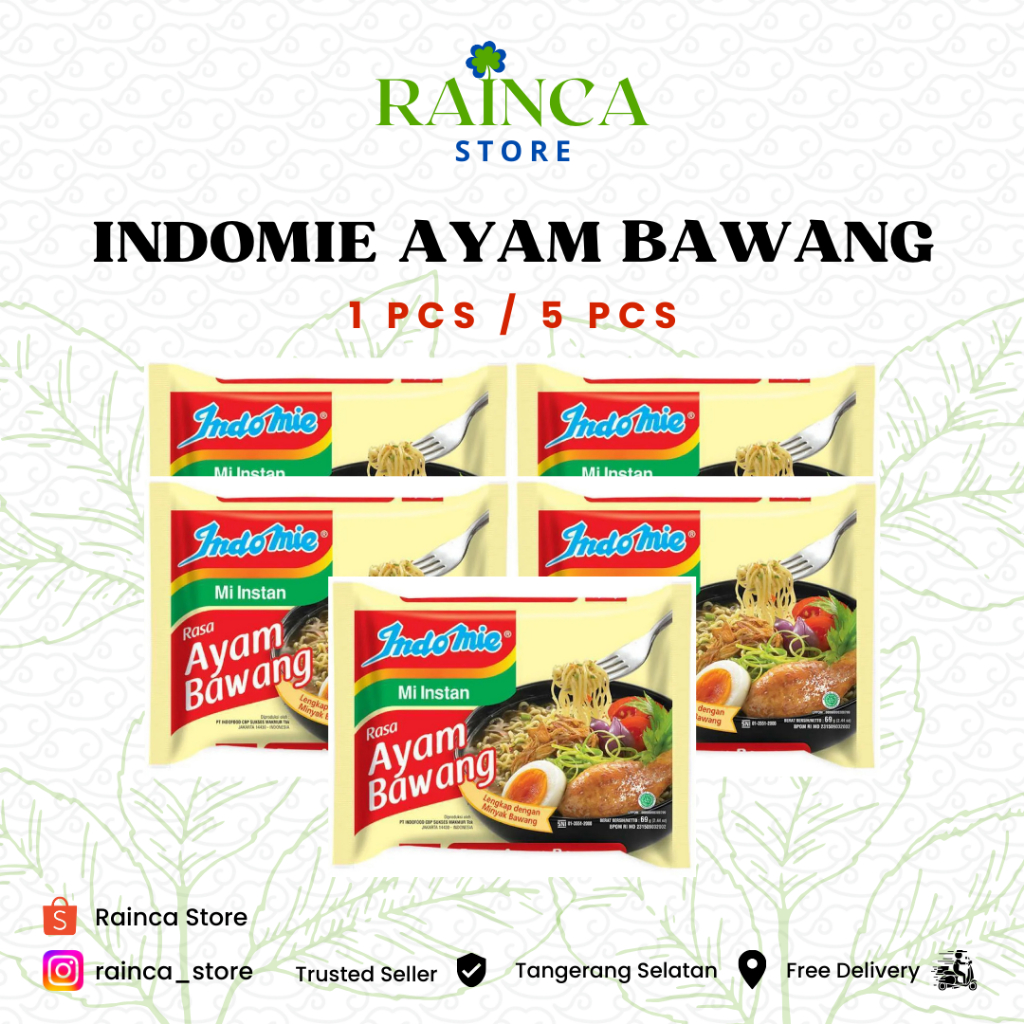 

Indomie Mi Instan Rasa Ayam Bawang 69 Gr 1 pcs 5 pcs tangerang selatan