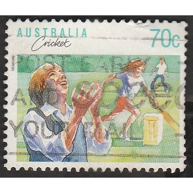 

A 11904 SATU BUAH PRANGKO AUSTRALIA NOMINAL 70C TEMA OLAHRAGA CRICKET DENGAN KONDISI SUDAH ADA CAP
