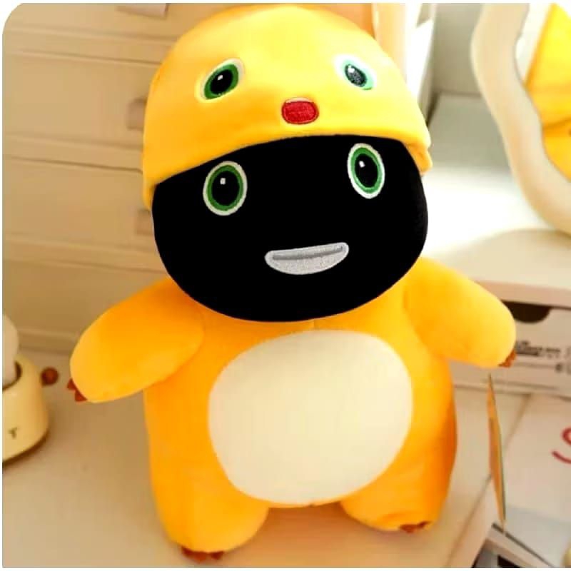 Boneka Dino Nalong Costum Jumbo Ukuran 50Cm Muka Hitam / Boneka Dino Kuning / Boneka Dino Nailoong L