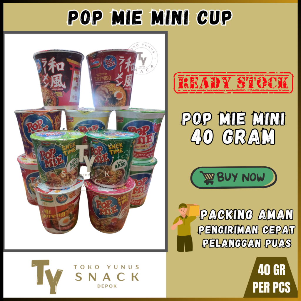 

POP MIE MINI CUP ALL VARIANT @40GR