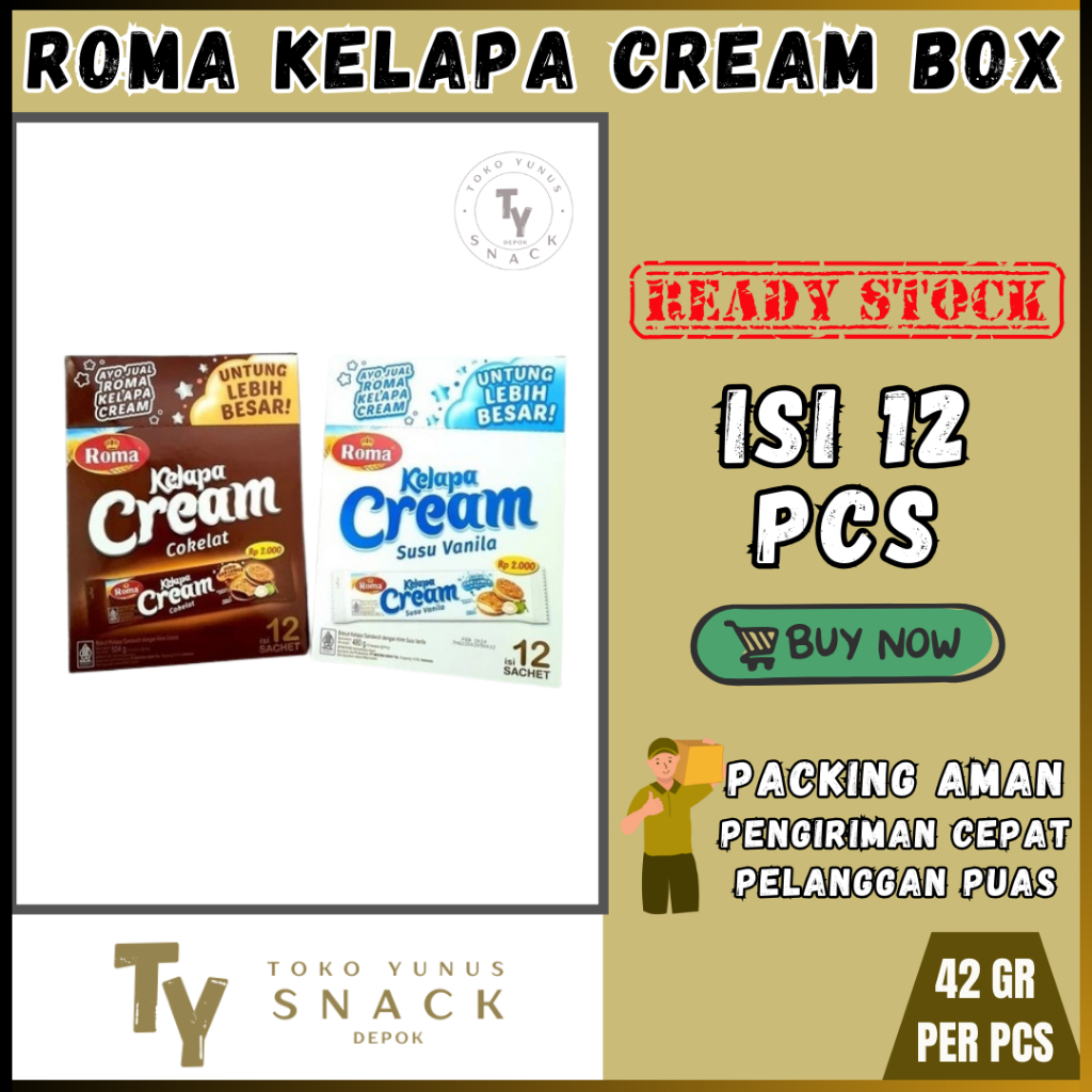 

ROMA KELAPA CREAM BOX ISI 12 @42GR