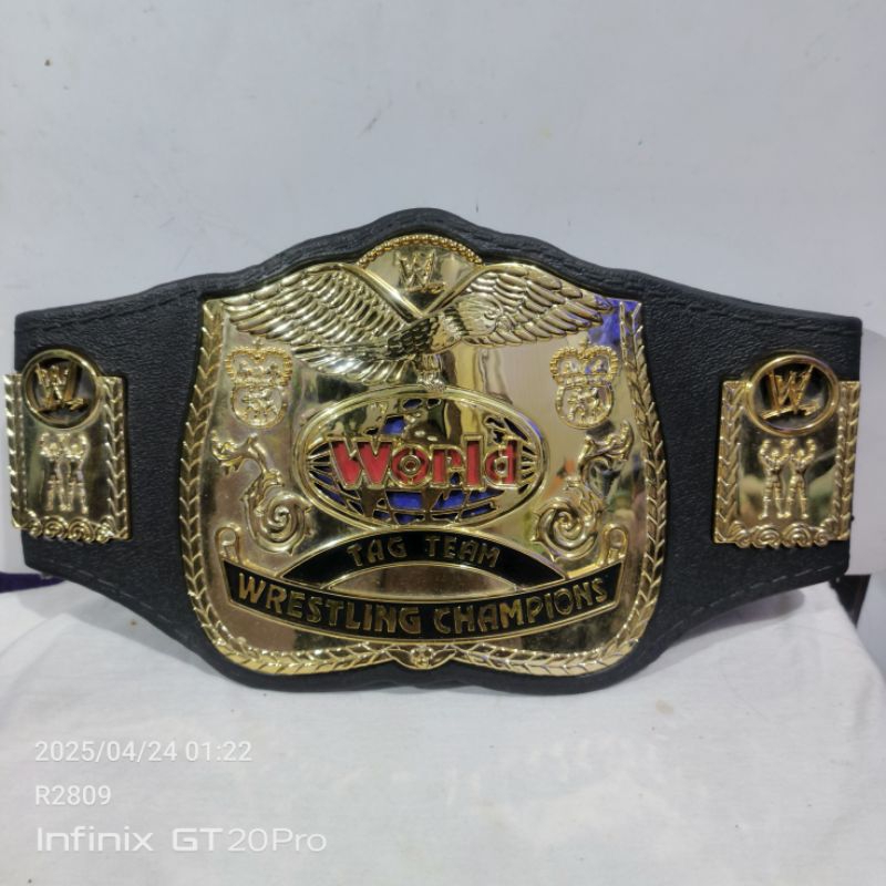 Sabuk Belt WWE WWF Classic World Tag Team Championship Jakks Pacific 2000