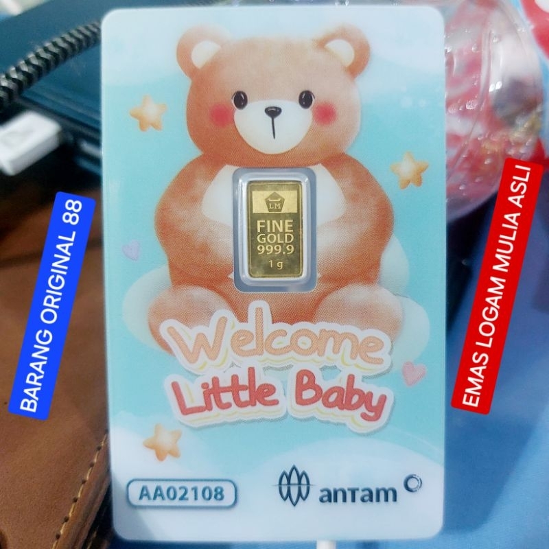 KADO HADIAH LAHIRAN BAYI LAKI-LAKI PEREMPUAN 1 GRAM UCAPAN SELAMAT ULANG TAHUN HARI KELAHIRAN CEWE C