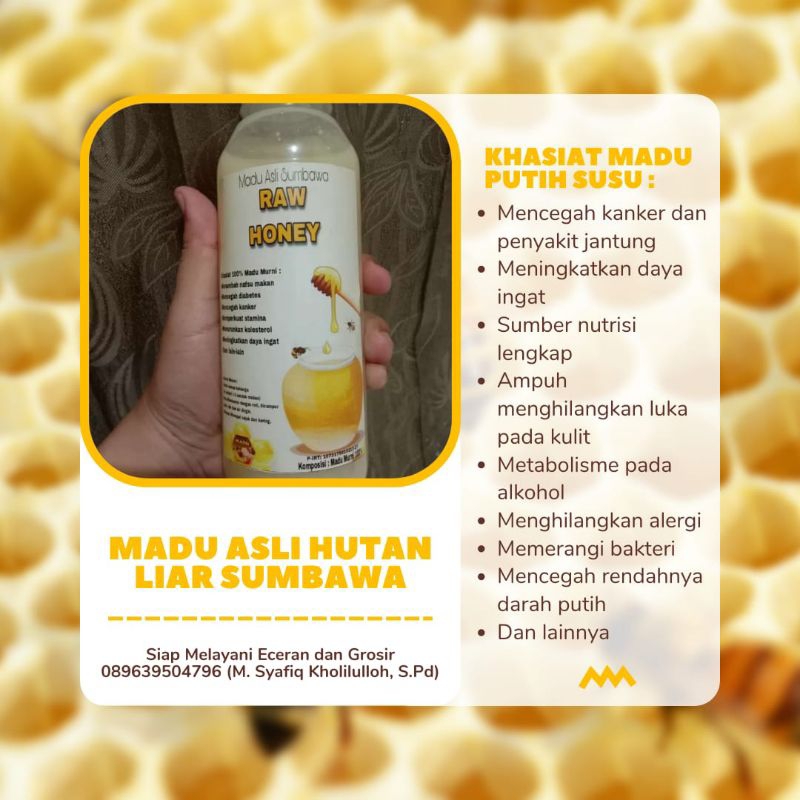 

Madu Asli Hutan Liar Sumbawa Putih Susu 500ml