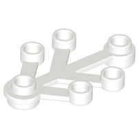 Lego White Part 2423 Plant Leaves 4 x 3