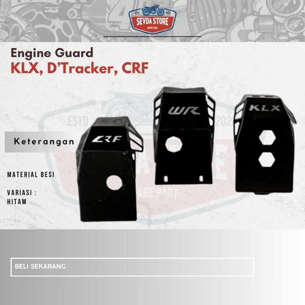 COVER MESIN ( KLX 150 S L G BF D'TRACKERS NEW CRF YAMAHA WR ) Engine Guard Pelindung Mesin