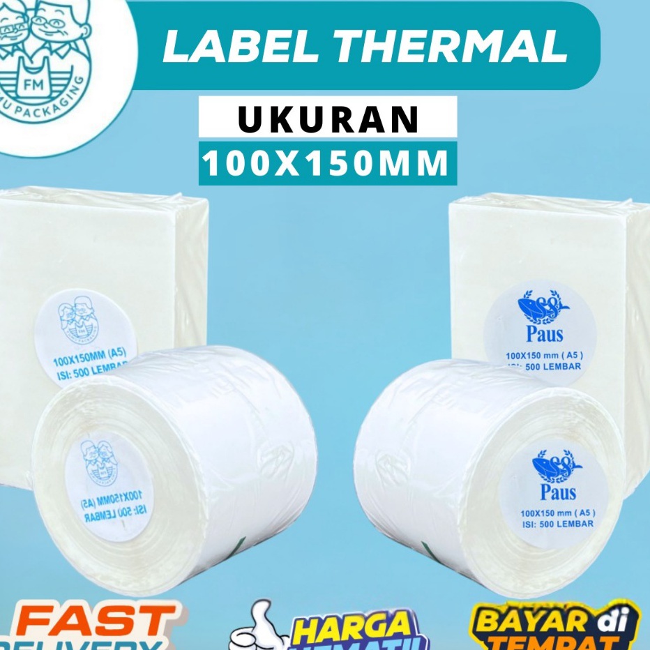 

COD Label Thermal 1x15mm Roll Sticker Label Barcode Isi 5pcs Premium