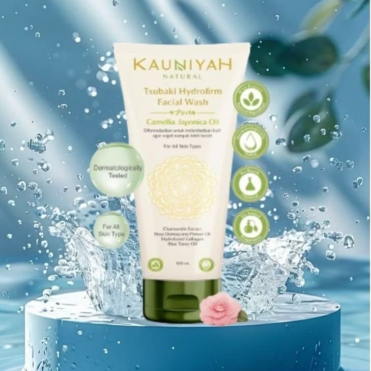 Kauniyah Natural Tsubaki Hydrofirm Facial Wash | Facial wash Kauniyah | Kauniyah Natural