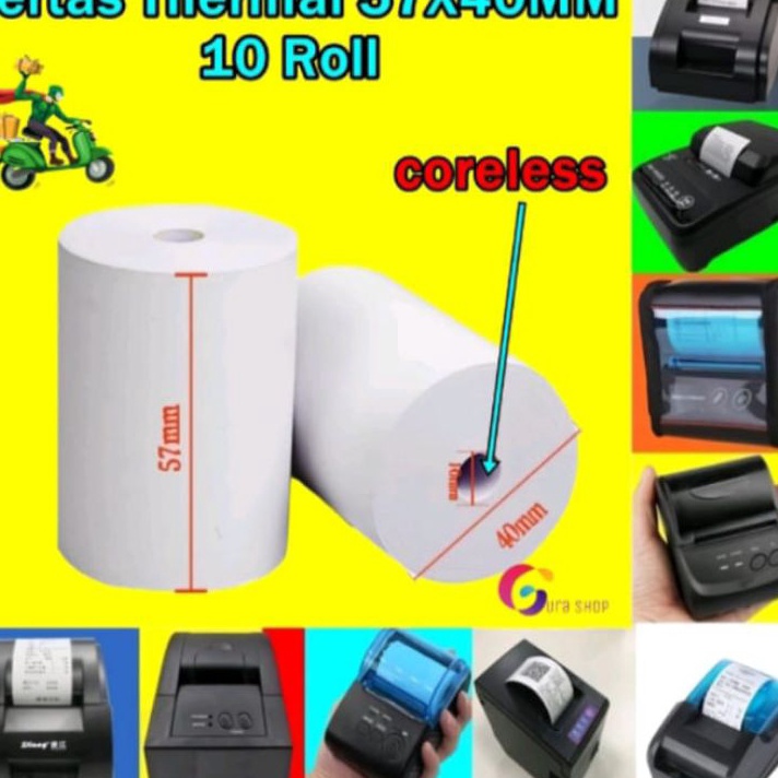 

Trendy Kertas thermal coreles ukuran 58mm x 4mm per 1 Pcs