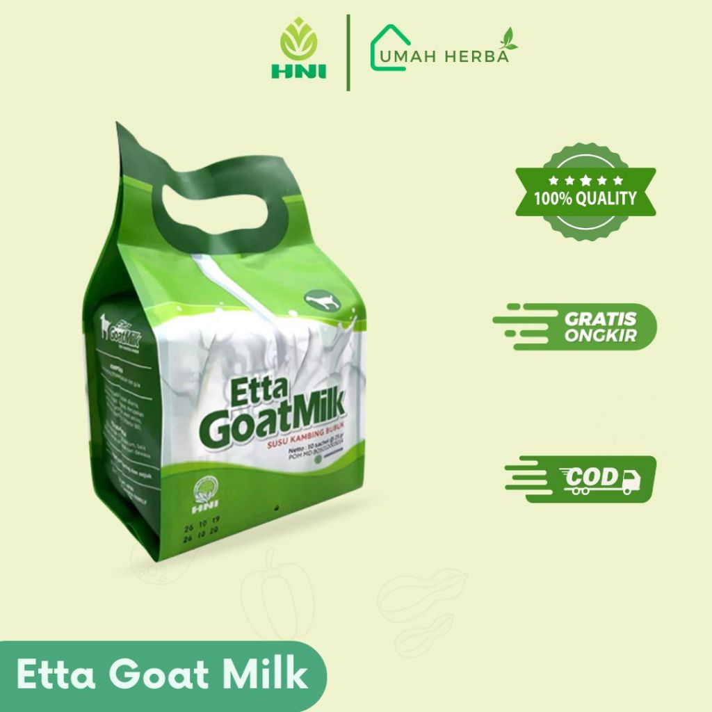 

ETTA GOAT MILK HNI HPAI ORIGINAL 100% - Susu Kambing Ettawa Bubuk Isi 10 Sachet