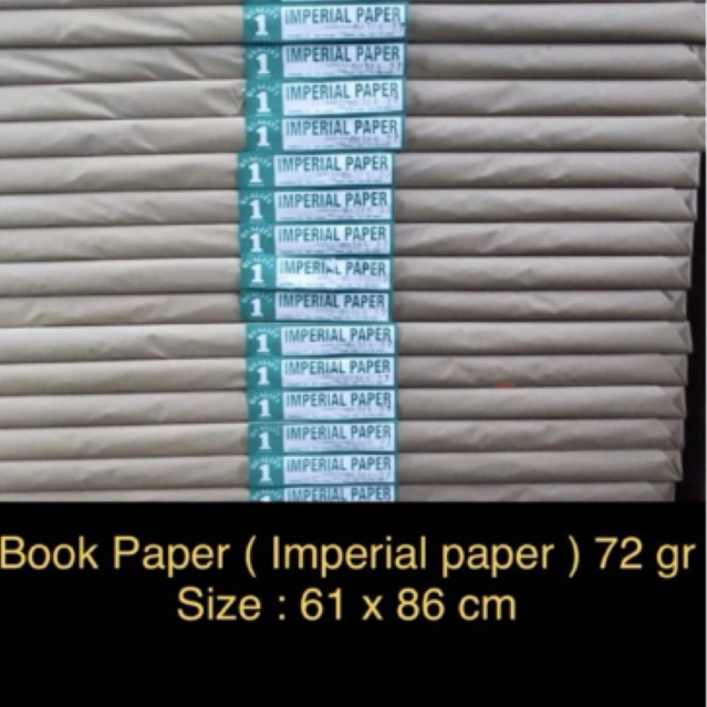

Book Paper 72gr size 61x86cm