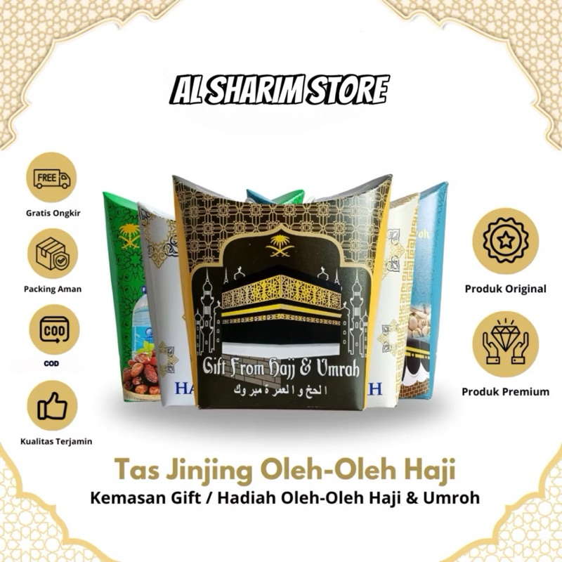 

isi 50 pcs /Dus Tenteng Oleh Oleh Haji & Umroh / PaperBag / dus tali /tas oleh oleh haji &umroh