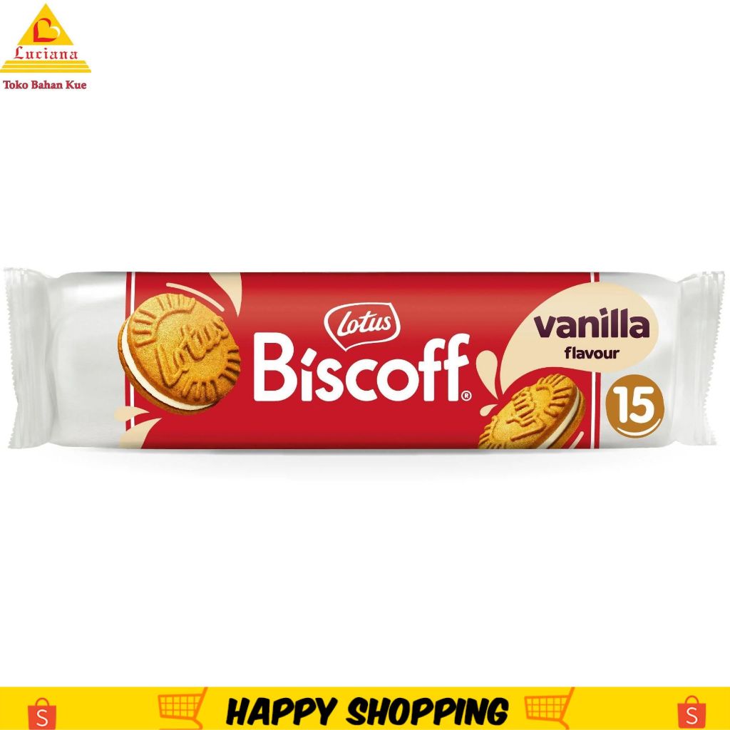 

Lotus Biscoff Sandwich Biscuits Cookies krim Vanilla 150 Gr / Lotus Biscoff