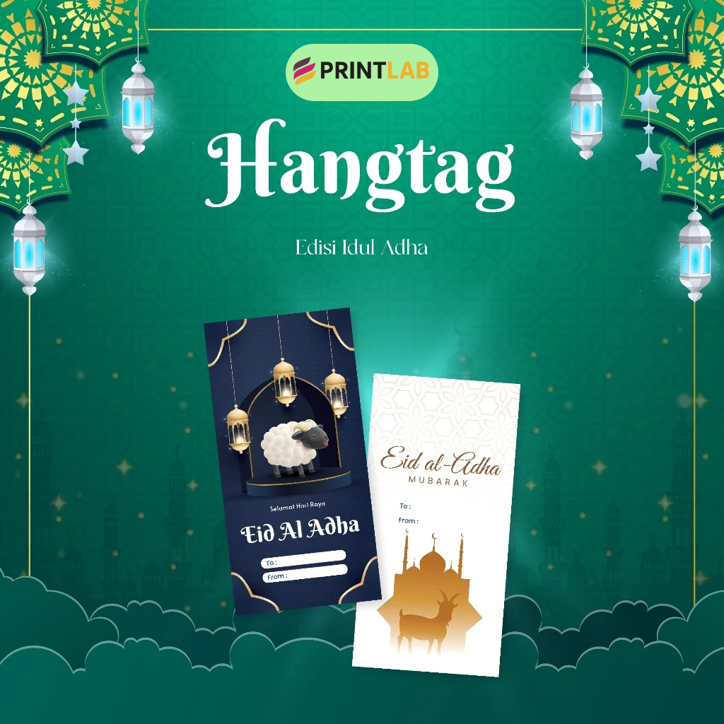 

Jasaprintlab - Hang Tag Spesial 1 Sisi Non Laminasi Idul Adha/Cetak Custom