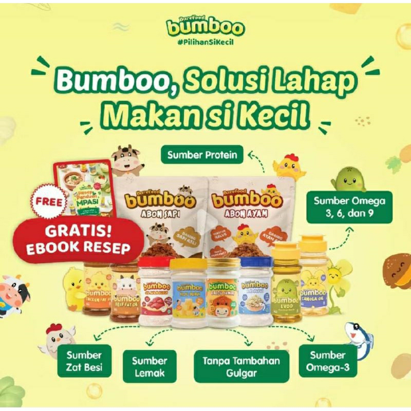 

BAREFOOD BUMBOO KALDU AYAM,SAPI,JAMUR,KEJU BUBUK, IKAN TERI, ATI AYAM MPASI TANPA MSG ASLI