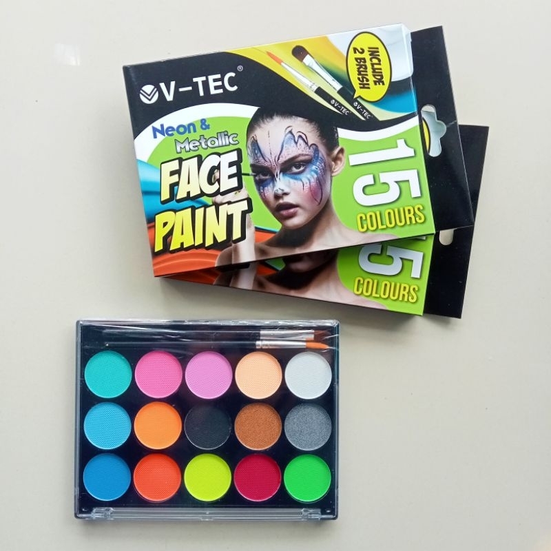 

Ay00! Cat Untuk Wajah Face Paint Marker V-TEC 15 & 26 Warna ( Set )