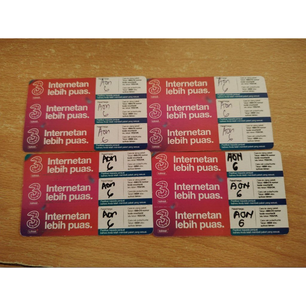 Voucher Kuota Three AON 6 GB