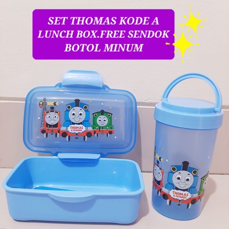 kotak makan thomas gelas minum thomas lap tangan karakter thomas lunchbox thomas botol minum thomas 