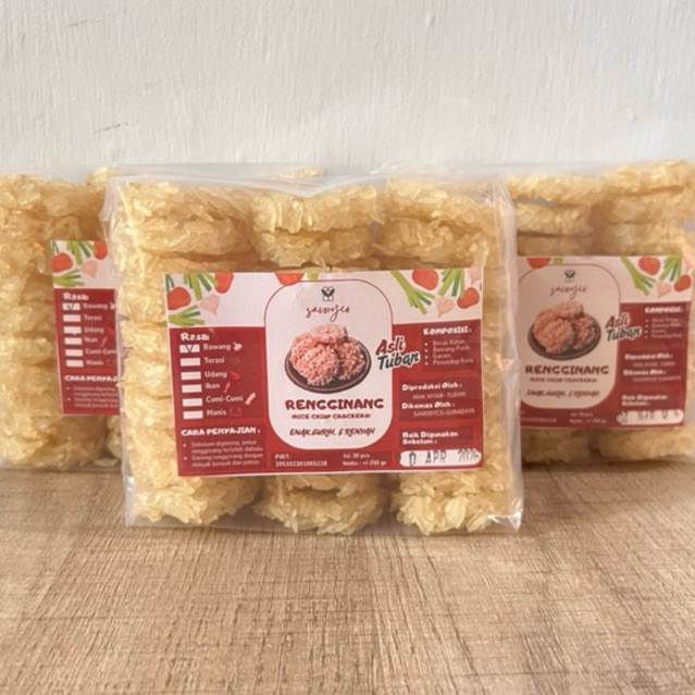 

Rengginang mentah Asli Tuban rasa bawang, terasi, ikan, cumi, udang isi 30pcs berat +\- 250gr