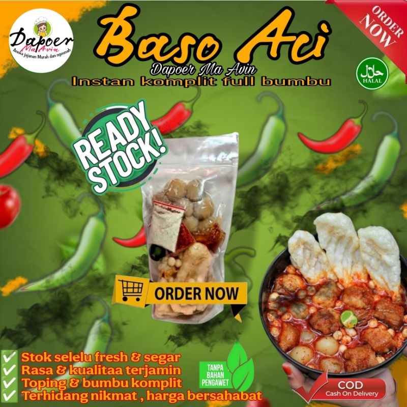 

Baso Aci Instan Khas Bandung Komplit Full Bumbu Pedas / Baci Kuah /Bakso olahan / Boci Homemade - Makanan Cemilan Viral