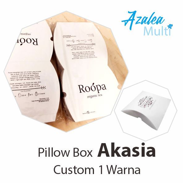 

Pillow Box Akasia - Custom Cetak 1 warna / Pillow Box / Kotak Kado / Kotak Souvenir / Kemasan Souvenir