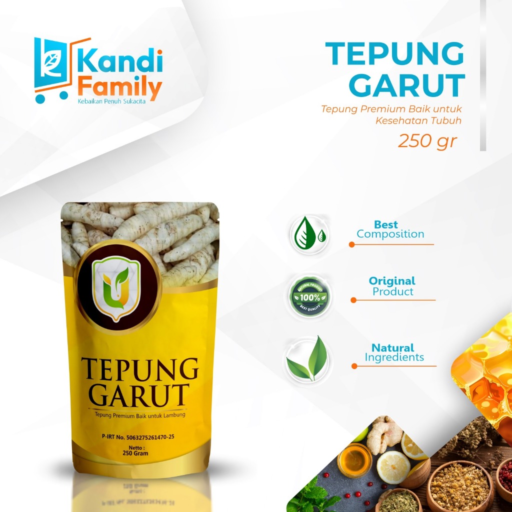 

Tepung Umbi Garut Kesehatan Lambung 250 Gr